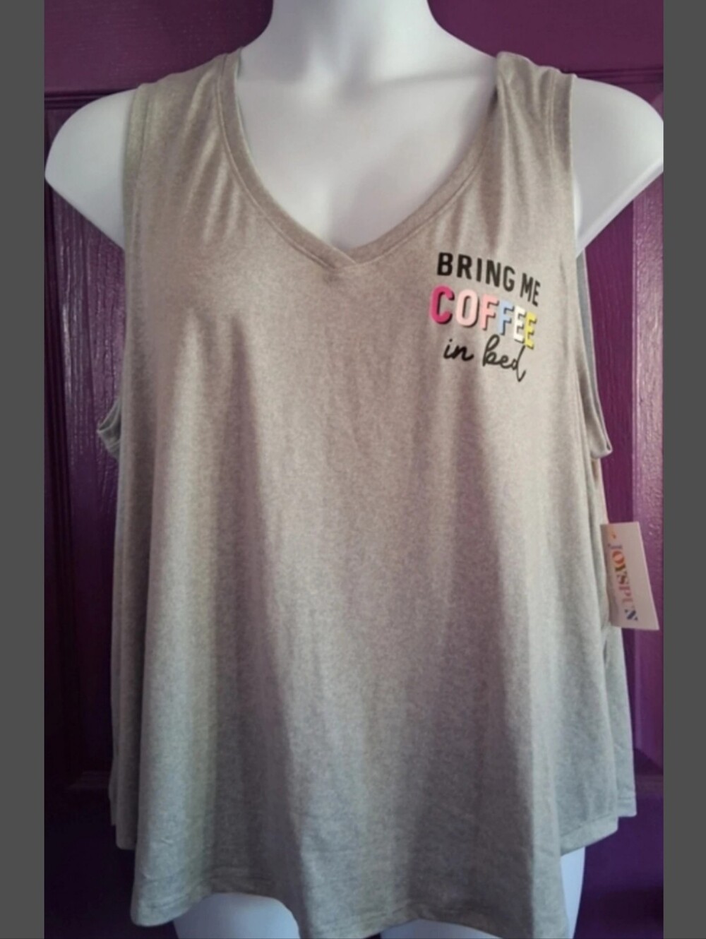 Bring Me Coffee in Bed Graphic Pj Top